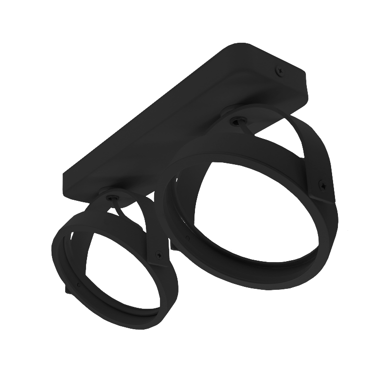 LED AR111 Opbouwarmatuur | Dubbel | Zwart | exclusief AR111 spot - Outledtl.nl